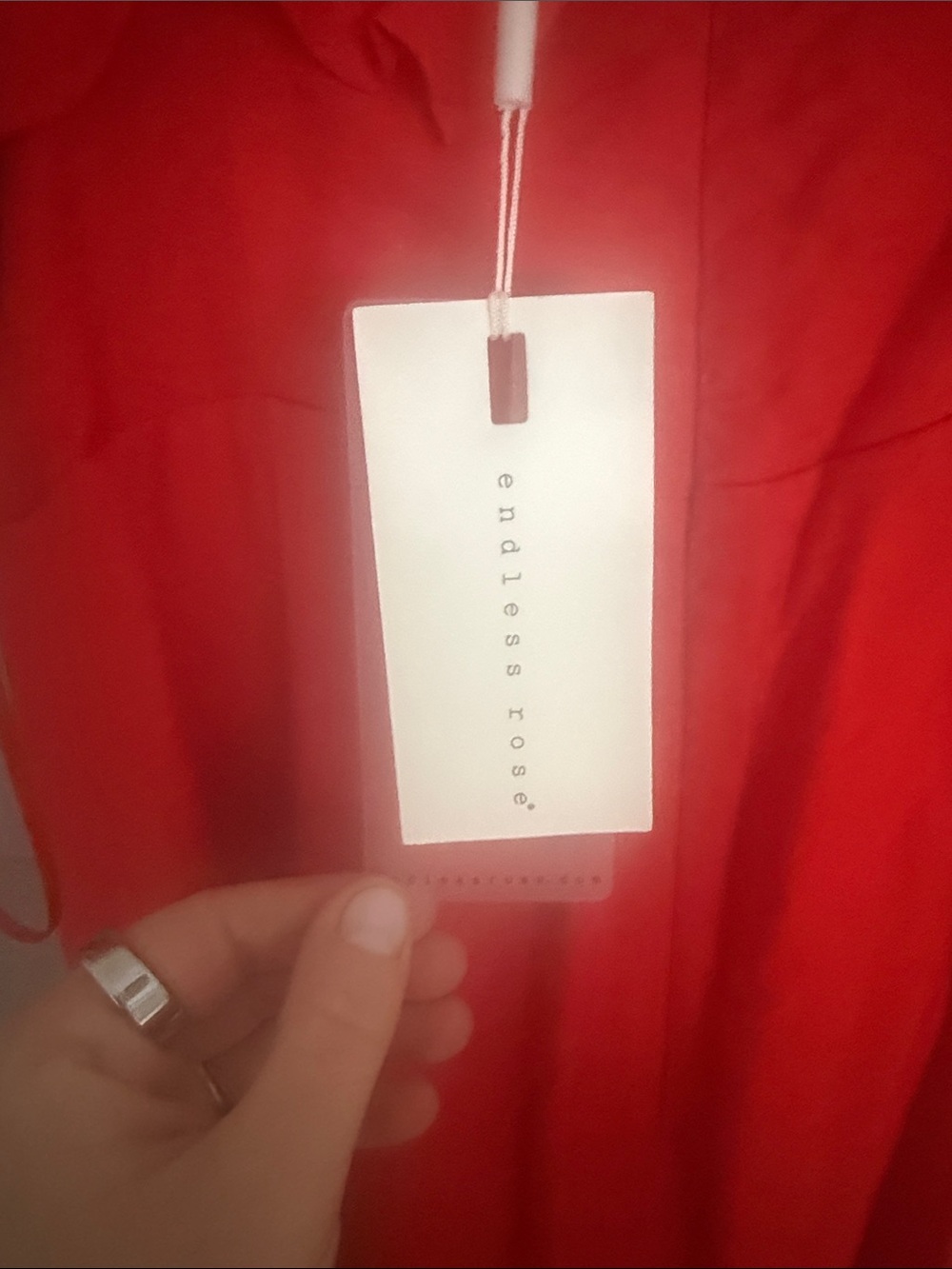 Endless Rose Red Tie-Shoulder Ruffle Dress - Picture 3 of 6